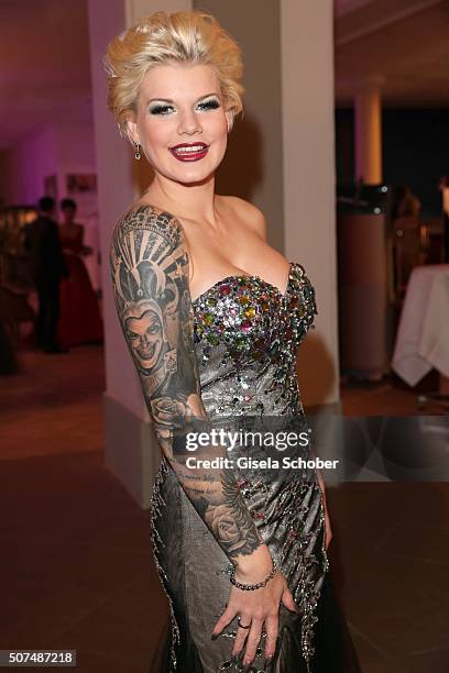 Melanie Mueller during the Semper Opera Ball 2016 reception at Taschenbergpalais Kempinski on January 29, 2016 in Dresden, Germany.