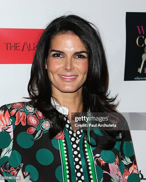 Actress Angie Harmon attends the "The Woman Code" event at City Club Los Angeles on January 29, 2016 in Los Angeles, California.