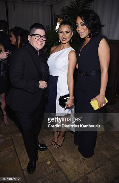 Actors Lea DeLaria, Diane Guerrero and Selenis Leyva attend Entertainment Weekly Celebration Honoring The Screen Actors Guild Awards Nominees...