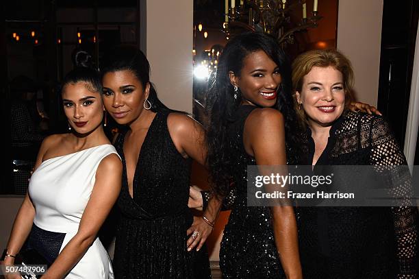 Actresses Diane Guerrero, Jessica Pimentel, Vicky Jeudy and Catherine Curtin attend Entertainment Weekly Celebration Honoring The Screen Actors Guild...