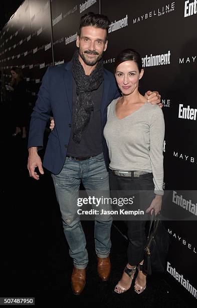 Actors Frank Grillo and Wendy Moniz attend Entertainment Weekly Celebration Honoring The Screen Actors Guild Awards Nominees presented by Maybelline...