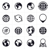 Globes Icons and Symbols