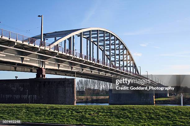 netherlands: john frost bridge (john frostbrug) in arnhem - arnhem stock pictures, royalty-free photos & images