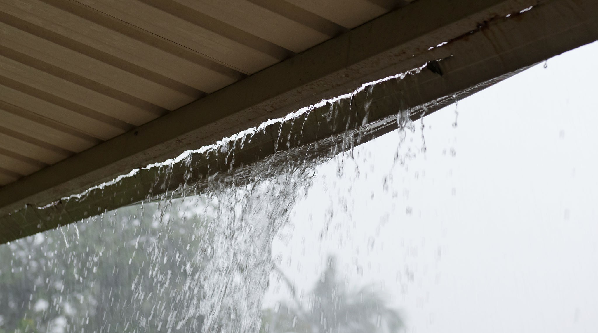 overflowing gutters