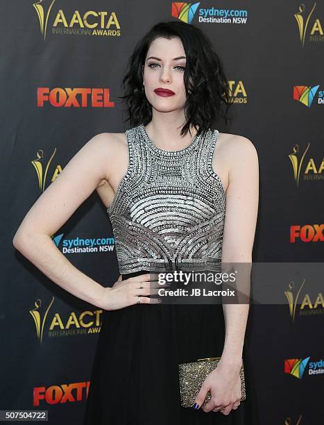 Jessica De Gouw attends the 5th AACTA International Awards at Avalon Hollywood on January 29, 2016 in Los Angeles, California, United States.