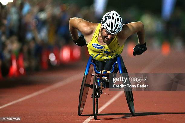 Kurt Fearnley wins the Mens 1500m wheelchair during the 2016 Hunter Track Classic on January 30, 2016 in Newcastle, Australia.