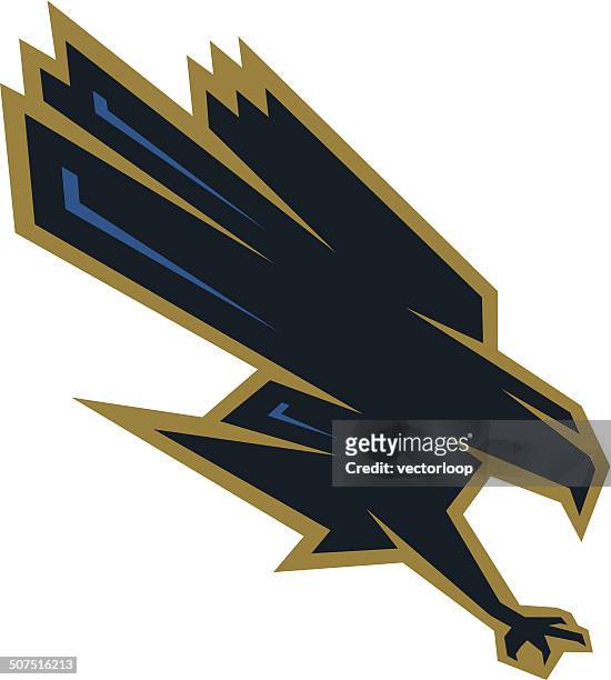 hawks logo - hawk mascot stock illustrations