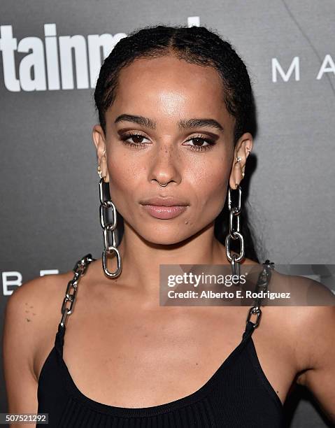 Actress Zoë Kravitz attends Entertainment Weekly's celebration honoring THe Screen Actors Guild presented by Maybeline at Chateau Marmont on January...