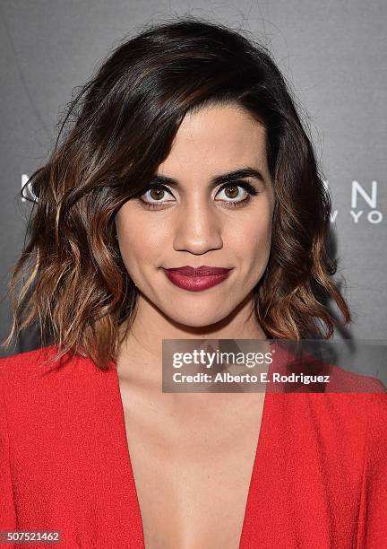 Actress Natalie Morales attends Entertainment Weekly's celebration honoring THe Screen Actors Guild presented by Maybeline at Chateau Marmont on...