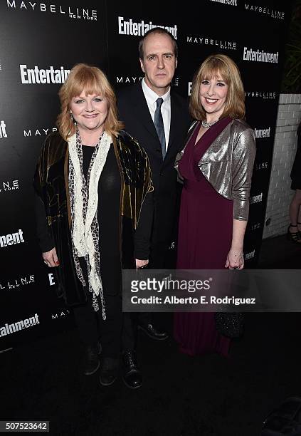 Actors Lesley Nicol, Kevin Doyle, and Phyllis Logan attend Entertainment Weekly's celebration honoring THe Screen Actors Guild presented by Maybeline...