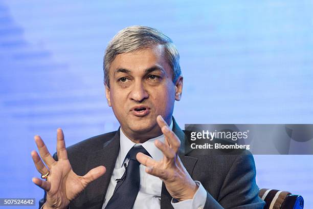 Ajay Kanwal, regional chief executive officer Asean & South Asia for Standard Chartered Plc., gestures as he speaks during the ET Global Business...