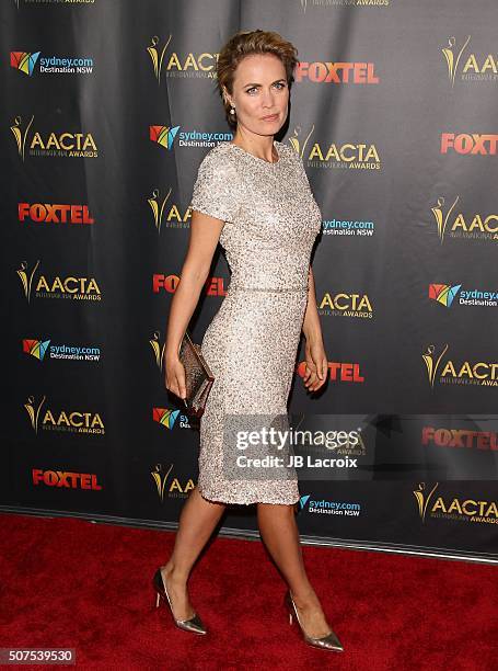 Actress Radha Mitchell attends the 5th AACTA International Awards at Avalon Hollywood on January 29, 2016 in Los Angeles, California, United States.