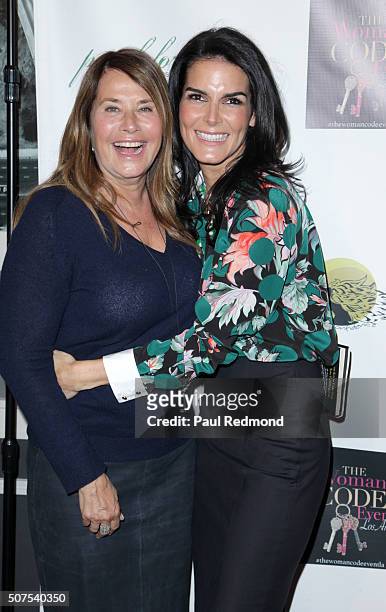 Actors Lorraine Bracco and Angie Harmon attend An Evening With Author Of "The Woman Code" Sophia A. Nelson hosted by Angie Harmon at City Club Los...