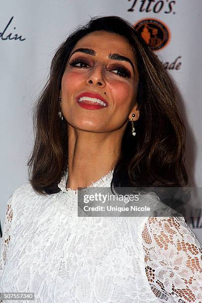 Actress Necar Zadegan attends the LA Travel Magazine 2016 Winter Issue Release Party at Le Jardin on January 29, 2016 in Hollywood, California.