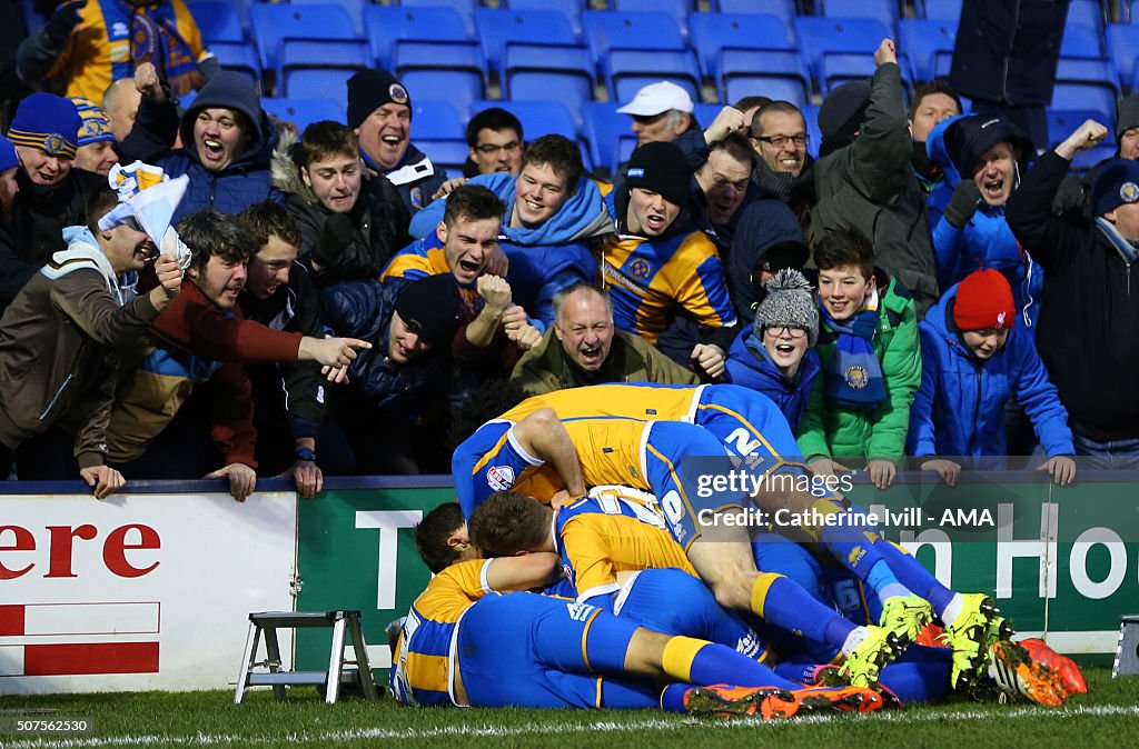 Shrewsbury Town v Sheffield Wednesday - The Emirates FA Cup Fourth Round