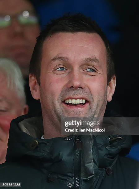 Celtic manager Ronny Deila looks on during the Scottish League Cup Semi final match between Hibernian and St Johnstone at Tynecastle Stadium on...