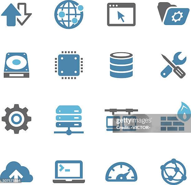 internet server icons - conc series - memory slot stock illustrations