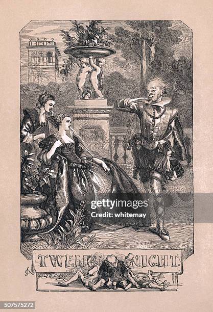 twelfth night - william shakespeare stock illustrations