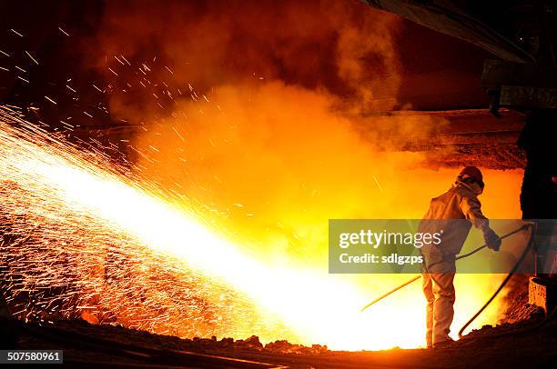 steel and iron worker - furnace stock pictures, royalty-free photos & images