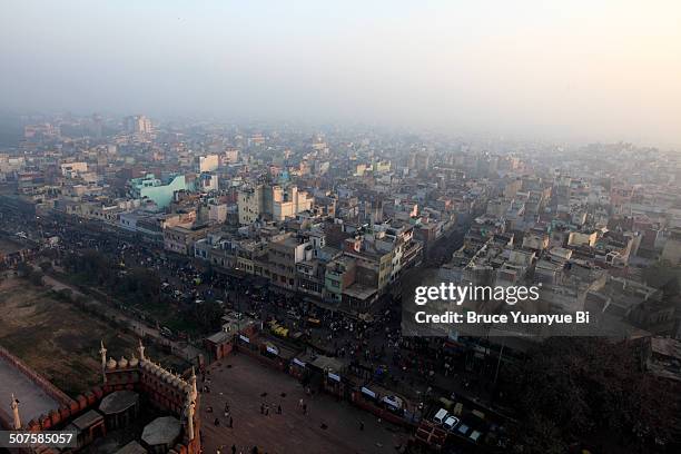 cityscape of old delhi - delhi stock pictures, royalty-free photos & images