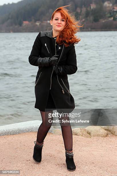 French actress Justine Le Pottier attends 23rd Gerardmer Fantastic Film Festival photocall on January 30, 2016 in Gerardmer, France.