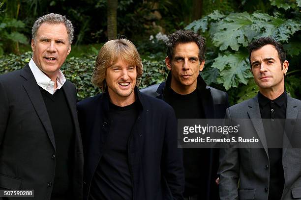Will Ferrell, Owen Wilson, Ben Stiller and Justin Theroux attend the Photocall for the Fan Screening of the Paramount Pictures film 'Zoolander No. 2'...
