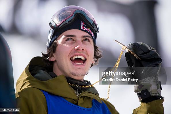 Mark McMorris of Canada reacts after winning the gold medal during ...