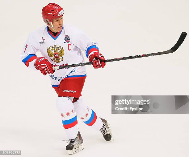 Vyacheslav Fetisov during final match of League of Legends of World Hockey between Russia and Czech Republic at VTB - the Ice arena on January 30,...