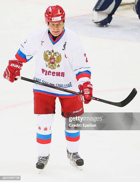 Vyacheslav Fetisov during final match of League of Legends of World Hockey between Russia and Czech Republic at VTB - the Ice arena on January 30,...