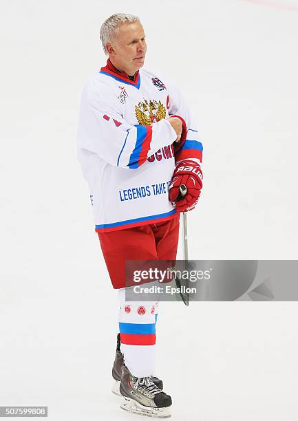 Vyacheslav Fetisov during final match of League of Legends of World Hockey between Russia and Czech Republic at VTB - the Ice arena on January 30,...