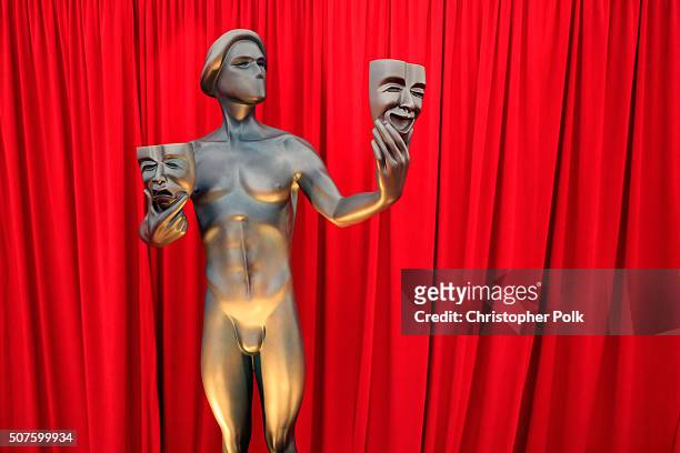 The "Actor" on display at The 22nd Annual Screen Actors Guild Awards at The Shrine Auditorium on January 30, 2016 in Los Angeles, California....