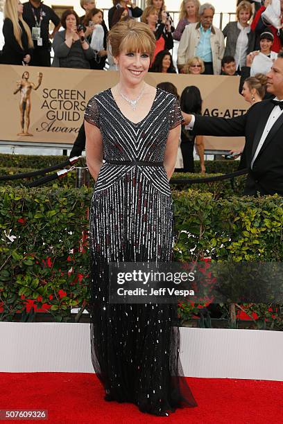 Actress Phyllis Logan attends the 22nd Annual Screen Actors Guild Awards at The Shrine Auditorium on January 30, 2016 in Los Angeles, California.