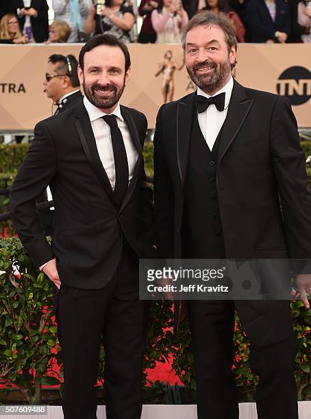Actor Michael Condron and actor Ian Beattie attend the 22nd Annual Screen Actors Guild Awards at The Shrine Auditorium on January 30, 2016 in Los...