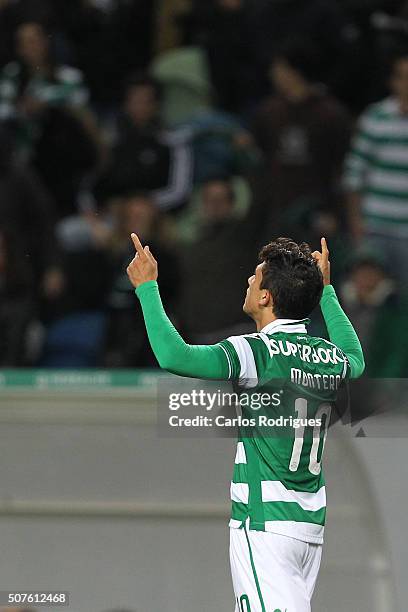 Sporting's forward Fredy Montero celebrates scoring Sporting«s third goal during the match between Sporting CP and A Academica de Coimbra for the...