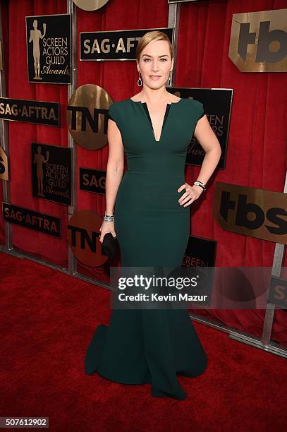 Kate Winslet attends The 22nd Annual Screen Actors Guild Awards at The Shrine Auditorium on January 30, 2016 in Los Angeles, California. 25650_012