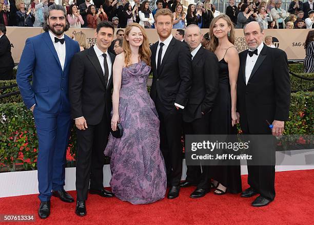 Actors Atheer Adel, René Ifrah, Miranda Otto, Alexander Fehling, Mark Ivanir, Sarah Sokolovic and F. Murray Abraham attend the 22nd Annual Screen...