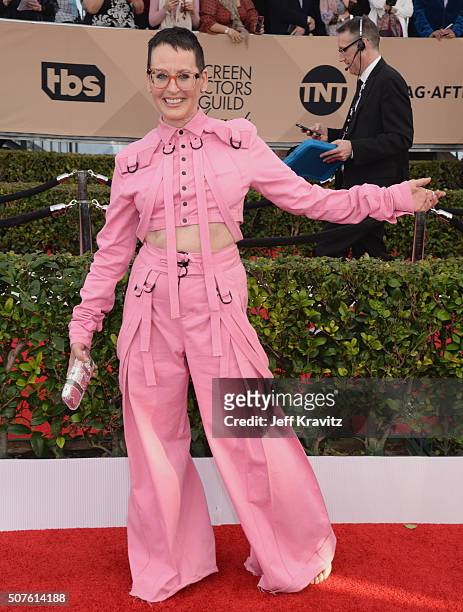 Actress Lori Petty attends the 22nd Annual Screen Actors Guild Awards at The Shrine Auditorium on January 30, 2016 in Los Angeles, California.