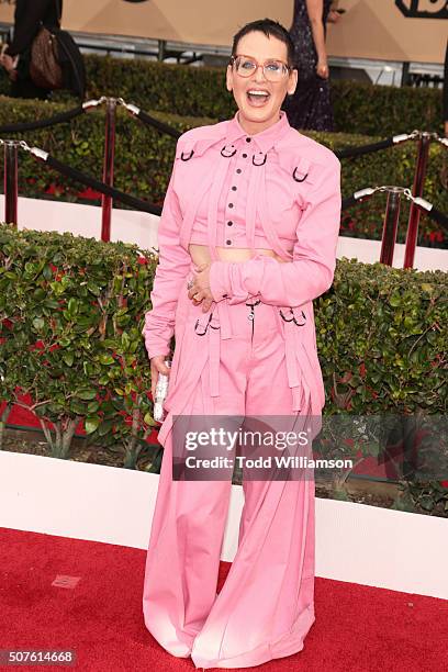 Actress Lori Petty attends the 22nd Annual Screen Actors Guild Awards at The Shrine Auditorium on January 30, 2016 in Los Angeles, California.