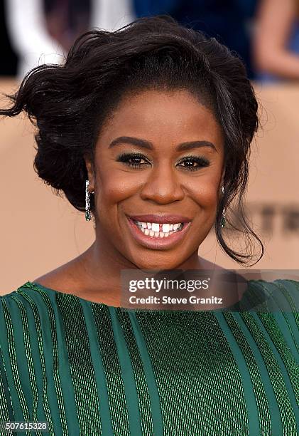 Actress Uzo Aduba attends the 22nd Annual Screen Actors Guild Awards at The Shrine Auditorium on January 30, 2016 in Los Angeles, California.