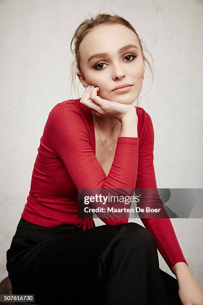 Lily-Rose Melody Depp of 'Yoga Hosers' poses for a portrait at the 2016 Sundance Film Festival Getty Images Portrait Studio Hosted By Eddie Bauer At...