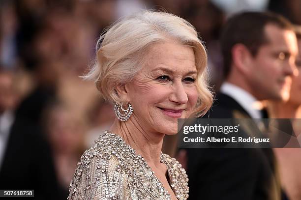 Actress Helen Mirren attends the 22nd Annual Screen Actors Guild Awards at The Shrine Auditorium on January 30, 2016 in Los Angeles, California.