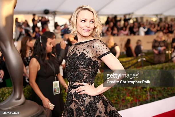 Actress Rachel McAdams attends The 22nd Annual Screen Actors Guild Awards at The Shrine Auditorium on January 30, 2016 in Los Angeles, California....