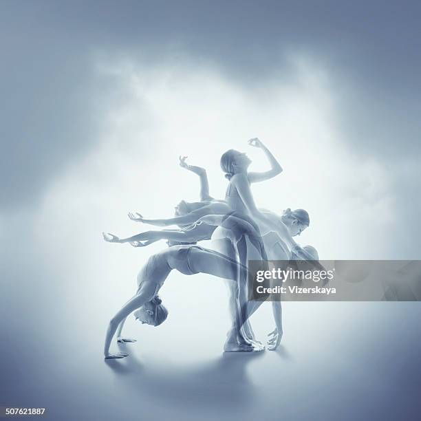 motion and energy - yoga flexibility stock pictures, royalty-free photos & images