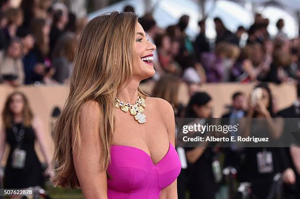 Actress Sofía Vergara attends the 22nd Annual Screen Actors Guild Awards at The Shrine Auditorium on January 30, 2016 in Los Angeles, California.