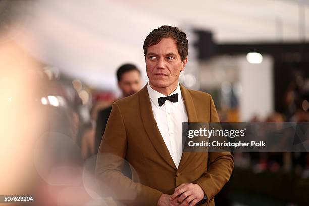 Actor Michael Shannon attends The 22nd Annual Screen Actors Guild Awards at The Shrine Auditorium on January 30, 2016 in Los Angeles, California....