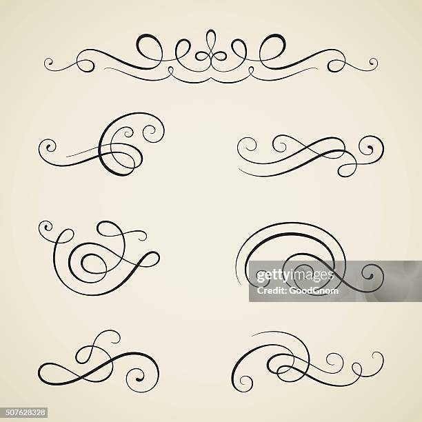 vintage-schnörkel - ecke eines objekts stock-grafiken, -clipart, -cartoons und -symbole