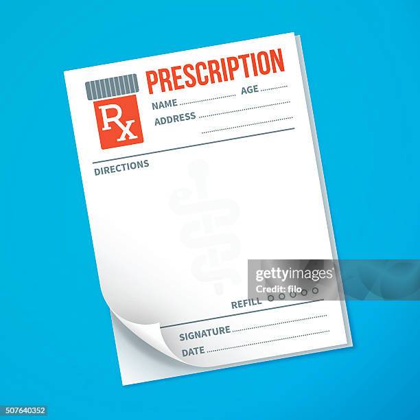doctor's prescription - prescription stock illustrations