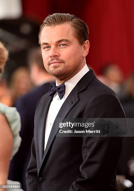 Actor Leonardo DiCaprio attends The 22nd Annual Screen Actors Guild Awards at The Shrine Auditorium on January 30, 2016 in Los Angeles, California....