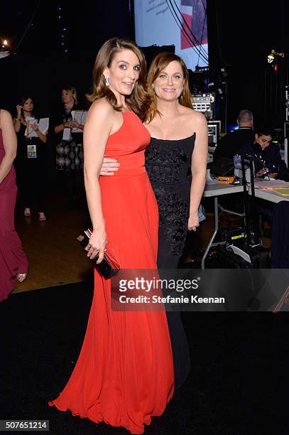 Actresses Tina Fey and Amy Poehler attend The 22nd Annual Screen Actors Guild Awards at The Shrine Auditorium on January 30, 2016 in Los Angeles,...