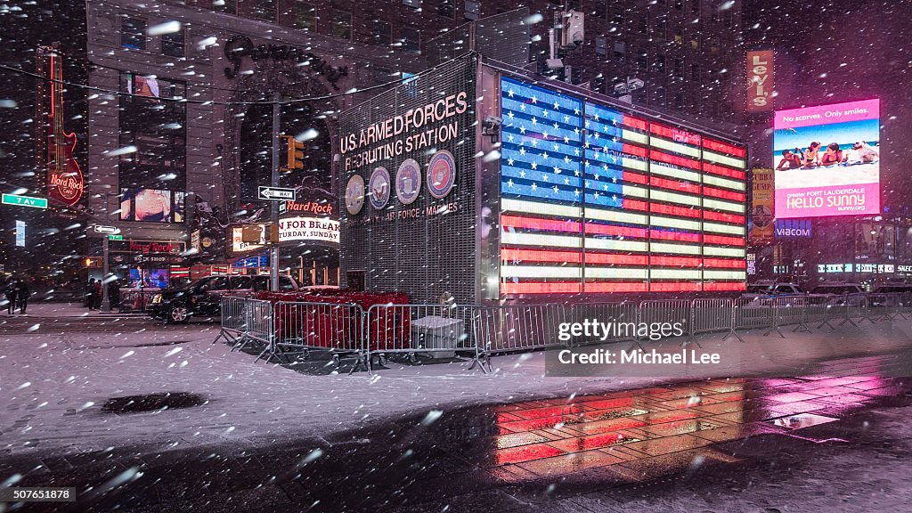 Snowy Times Square - New York
